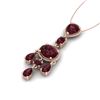 Image 2 : 8 ctw Garnet Necklace Designer Vintage 10k Rose Gold - REF-25F8M