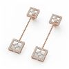 Image 1 : 2.25 ctw Diamond Designer Earrings 18K Rose Gold - REF-264K2Y