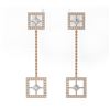 Image 2 : 2.25 ctw Diamond Designer Earrings 18K Rose Gold - REF-264K2Y