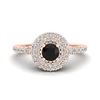 Image 1 : 0.80 ctw Micro VS/SI Diamond Designer Ring Halo 14k Rose Gold - REF-45M3G