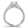 Image 2 : 0.5 ctw Certified VS/SI Princess Diamond Ring 18k White Gold - REF-93H8R
