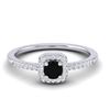 Image 1 : 0.55 ctw Micro Pave VS/SI Diamond Ring Designer 18k White Gold - REF-24K3Y