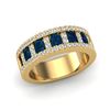 Image 2 : 2.34 ctw Sapphire & Micro Pave VS/SI Diamond Ring 10k Yellow Gold - REF-48N2F