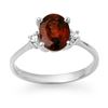 Image 1 : 1.54 ctw Garnet & Diamond Ring 10k White Gold - REF-16A5N