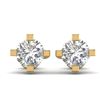 Image 1 : 1 ctw Certified VS/SI Diamond Solitaire Stud Earrings 14k Yellow Gold - REF-145W3H