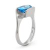 Image 2 : 3.0 ctw Blue Topaz Ring 10k White Gold - REF-14Y9X
