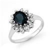 Image 1 : 2.04 ctw Blue Sapphire & Diamond Ring 10k White Gold - REF-23M9G