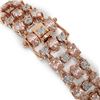Image 3 : 11.02 ctw Morganite & Diamond Row Bracelet 10K Rose Gold - REF-245K5Y