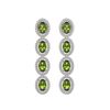 Image 1 : 5.88 ctw Tourmaline & Diamond Micro Pave Halo Earrings 10k White Gold - REF-143K6Y