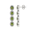 Image 2 : 5.88 ctw Tourmaline & Diamond Micro Pave Halo Earrings 10k White Gold - REF-143K6Y