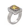 Image 1 : 5.24 ctw Canary Citrine & Diamond Ring 18K White Gold - REF-159A3N