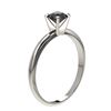 Image 3 : 0.50 ctw Fancy Black Diamond Solitaire Engagment Ring 10k White Gold - REF-19X2A