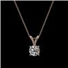 Image 3 : 0.50 ctw Certified Quality Diamond Solitaire Necklace 10k Rose Gold - REF-40M8G