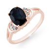 Image 1 : 2.06 ctw Blue Sapphire & Diamond Ring 14k Rose Gold - REF-18X4A