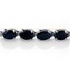 Image 2 : 17.80 ctw Blue Sapphire Bracelet 10k White Gold - REF-55G8W