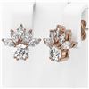 Image 3 : 1.75 ctw Diamond Designer Earrings 18K Rose Gold - REF-168G8W