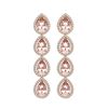 Image 1 : 7.8 ctw Morganite & Diamond Micro Pave Halo Earrings 10k Rose Gold - REF-189W6H