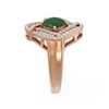 Image 2 : 3.42 ctw Emerald & Diamond Ring 18K Rose Gold - REF-173M5G