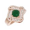 Image 3 : 3.42 ctw Emerald & Diamond Ring 18K Rose Gold - REF-173M5G