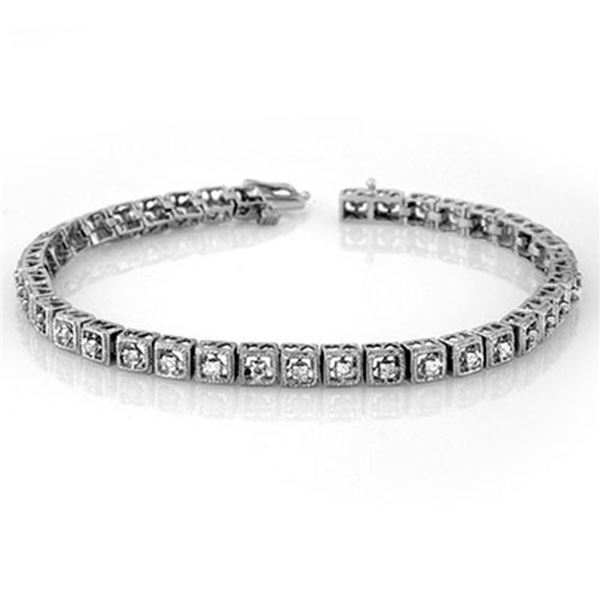 1.0 ctw Certified VS/SI Diamond Bracelet 18k White Gold - REF-146W8H