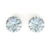 Image 1 : 4 ctw Sky Blue Topaz Designer Stud Earrings 18k White Gold - REF-22Y2X