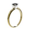 Image 3 : 0.50 ctw Fancy Black Diamond Solitaire Engagment Ring 10k Yellow Gold - REF-19A2N