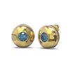 Image 2 : 1.04 ctw Intense Blue Diamond Earrings 18K Yellow Gold - REF-140A2N