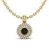 Image 1 : 0.70 ctw Micro Pave VS/SI Diamond Designer Necklace 18k Yellow Gold - REF-39M8G