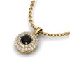 Image 2 : 0.70 ctw Micro Pave VS/SI Diamond Designer Necklace 18k Yellow Gold - REF-39M8G