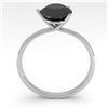 Image 2 : 1.50 ctw Black Certified Diamond Engagment Ring Martini 18k White Gold - REF-48W9H