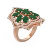 Image 1 : 7.38 ctw Emerald & Diamond Ring 18K Rose Gold - REF-188R5K