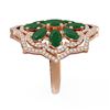 Image 2 : 7.38 ctw Emerald & Diamond Ring 18K Rose Gold - REF-188R5K