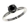 Image 2 : 1.25 ctw Fancy Black Diamond Solitaire Engagment Ring 10k White Gold - REF-24X4A