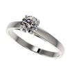 Image 1 : 0.76 ctw Certified Quality Diamond Engagment Ring 10k White Gold - REF-68R2K