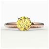 Image 1 : 2 ctw Citrine Designer Engagment Ring 14k Rose Gold - REF-19A2N