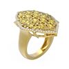 Image 1 : 5.39 ctw Canary Citrine & Diamond Ring 18K Yellow Gold - REF-229R3K