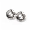 Image 3 : 1.04 ctw Oval Diamond Earrings 18K White Gold - REF-225A3N