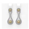 Image 1 : 2.03 ctw Diamond & Pearl Earrings 18K White Gold - REF-176W9H