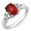 Image 1 : 2.11 ctw Pink Tourmaline & Diamond Ring 14k White Gold - REF-43K4Y