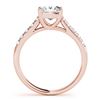 Image 2 : 0.85 ctw Certified VS/SI Princess Diamond Ring 18k Rose Gold - REF-99K5Y