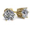 Image 1 : 1.05 ctw VS/SI Diamond Stud Solitaire Earrings 18k Yellow Gold - REF-147Y2X