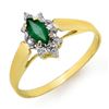 Image 1 : 0.25 ctw Emerald Ring 10k Yellow Gold - REF-7Y5X