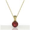 Image 2 : 2 ctw Garnet Designer Necklace 18k Yellow Gold - REF-18W8H