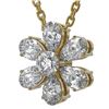 Image 2 : 1.25 ctw Pear Cut Diamond Designer Necklace 18K Yellow Gold - REF-185K6Y