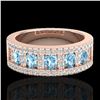 Image 1 : 2 ctw TOPAZ & Micro Pave VS/SI Diamond Designer Ring 10k Rose Gold - REF-46M8G