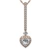 Image 1 : 1.3 ctw Heart Diamond Designer Necklace 18K Rose Gold - REF-208M6G