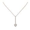 Image 2 : 1.3 ctw Heart Diamond Designer Necklace 18K Rose Gold - REF-208M6G