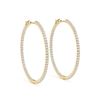 Image 2 : 0.5 ctw Diamond VS/SI 20 MM Hoop Earrings 14k Yellow Gold - REF-47F9M