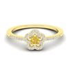 Image 1 : 0.40 ctw Citrine & Micro VS/SI Diamond Ring 10k Yellow Gold - REF-24X5A