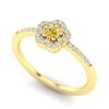 Image 2 : 0.40 ctw Citrine & Micro VS/SI Diamond Ring 10k Yellow Gold - REF-24X5A